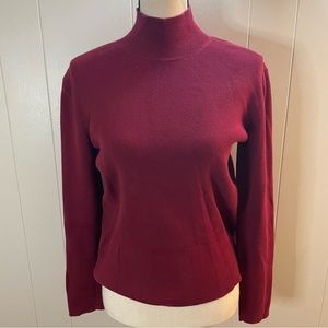 Talbots Long Sleeve Knit Ribbed Collar Turtleneck.
